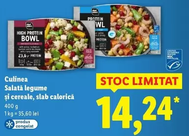 Salată legume și cereale, slab calorică