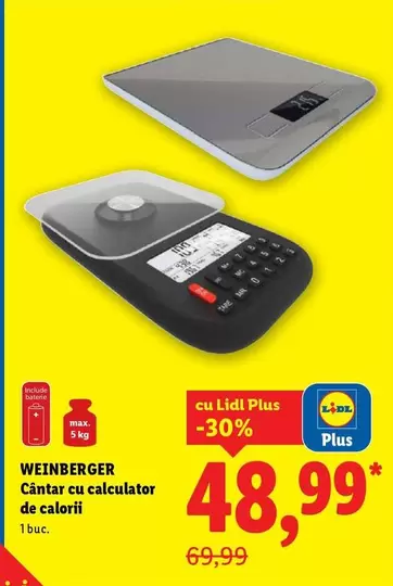 Cântar cu calculator de calorii