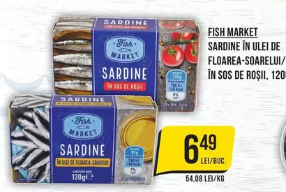SARDINE ÎN ULEI DE FLOAREA-SOARELUI/ÎN SOS DE ROŞII
