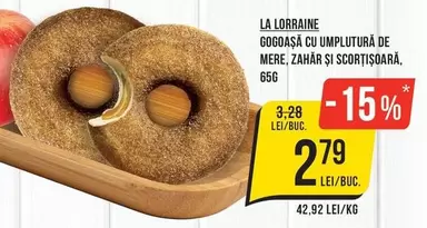 GOGOAȘĂ CU UMPLUTURA DE MERE, ZAHĂR ŞI SCORŢIŞOARĂ