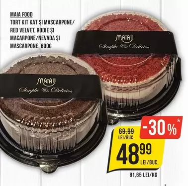 TORT KIT KAT ŞI MASCARPONE/ RED VELVET, RODIE ȘI MACARPONE/NEVADA ŞI MASCARPONE