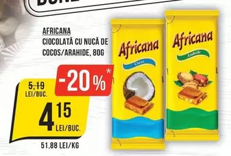 CIOCOLATĂ CU NUCĂ DE COCOS/ARAHIDE
