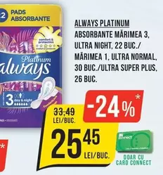 Always - ABSORBANTE MĂRIMEA 3, ULTRA NIGHT, ABSORBANTE MĂRIMEA 1, ULTRA NORMAL, ULTRA SUPER PLUS