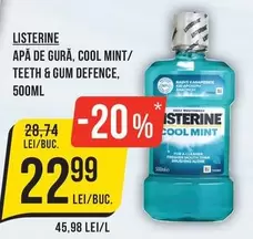 APĂ DE GURĂ, COOL MINT/ TEETH & GUM DEFENCE