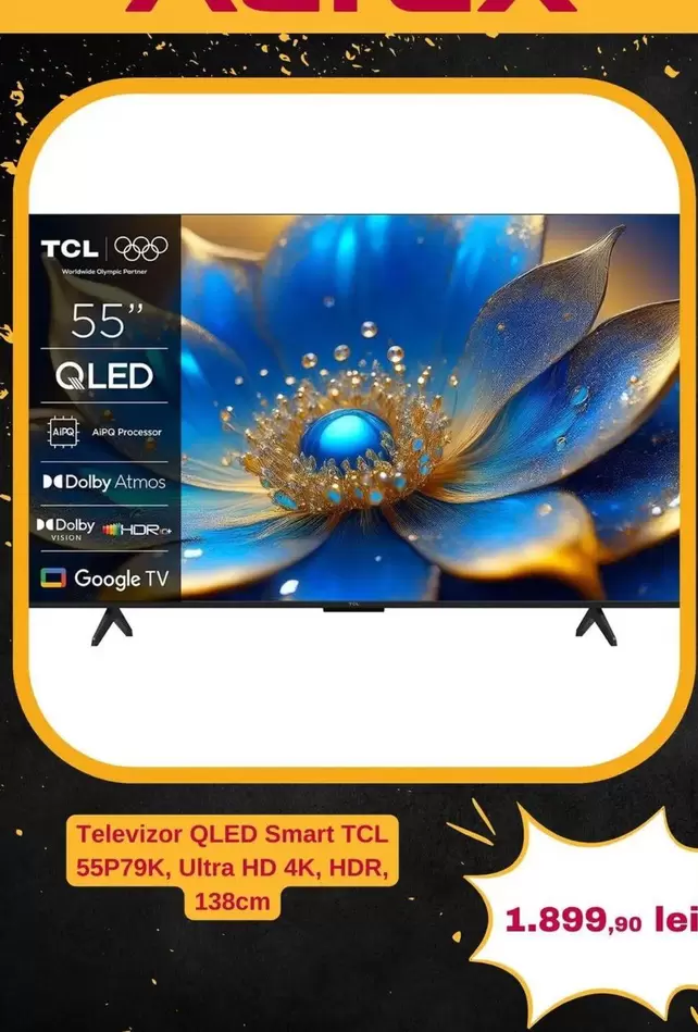QLED Smart TCL 55P79K, Ultra HD 4K, HDR, 138cm