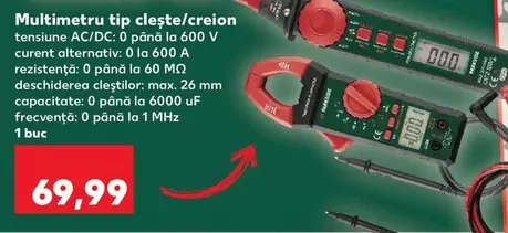 Multimetru tip clește/creion
