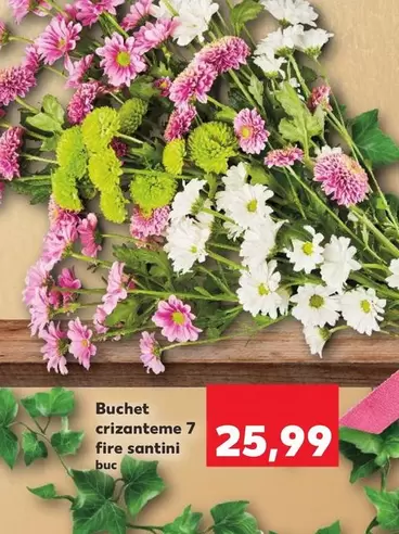 Buchet crizanteme 7 fire santini