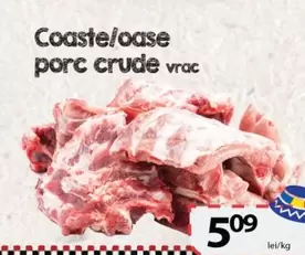 Coaste/oase porc crude vrac
