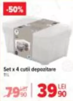 Set x 4 cutii depozitare