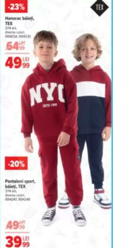 Hanorac băieți, Pantaloni sport, băieți