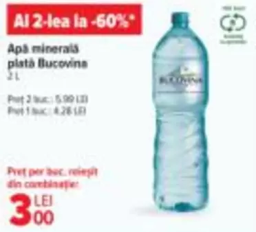 Apă minerală plată