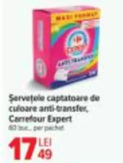 Servețele captatoare de culoare anti-transfer