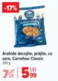 Arahide decojite, prajite, cu sare