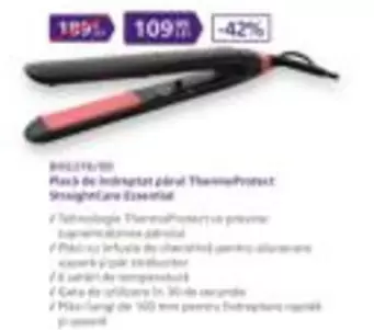 Placă de îndreptat părul ThermoProtect StraightCare Essential