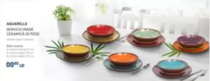 SERVICIU MASA CERAMICA 18 PIESE