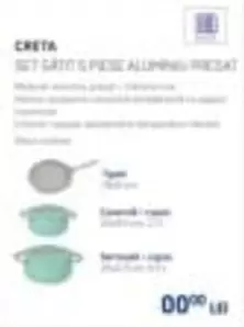 SET GĂTIT 6 PIESE ALUMINIU PRESAT