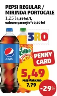 Pepsi - REGULAR / MIRINDA PORTOCALE