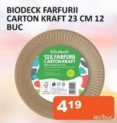 FARFURII CARTON KRAFT 23 CM 12