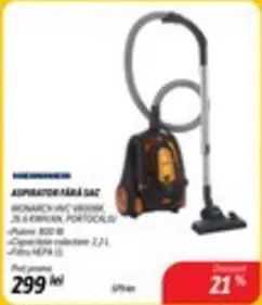 ASPIRATOR HÂC SAC MONARCH HVC V950BK, 25.6 KMP/AN, PORTOCALIU