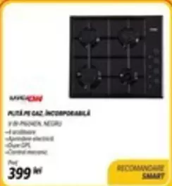 PLITĂ PE GAZ ÎNCORPORABILĂ V-B-P600HEN NEGRU