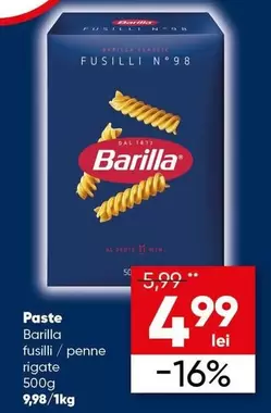 fusilli / penne rigate