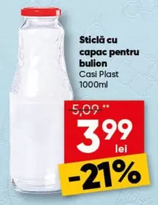 Sticlă cu capac pentru bulion