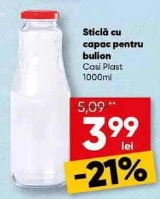 Sticlă cu capac pentru bulion