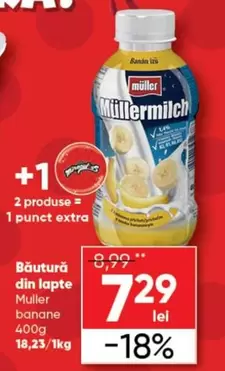 Băutură din lapte Muller banane