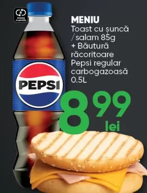 Pepsi - Toast cu șuncă /salam + Băutură răcoritoare