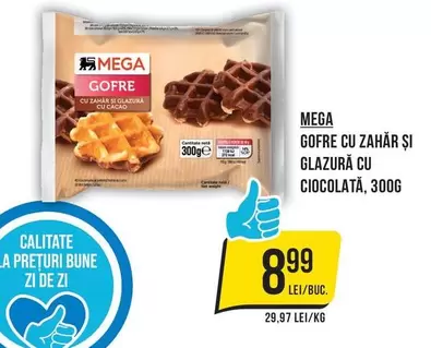 GOFRE CU ZAHAR ȘI GLAZURĂ CU CIOCOLATĂ