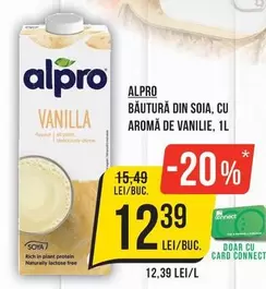 Alpro - BĂUTURĂ DIN SOIA, CU AROMĂ DE VANILIE