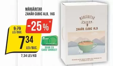 Alb - ZAHĂR CUBIC ALB