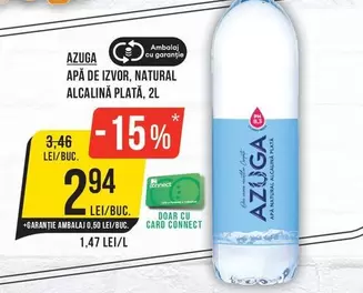 APA DE IZVOR, NATURAL ALCALINĂ PLATĂ
