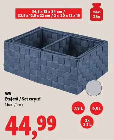 Etajeră / Set coşuri