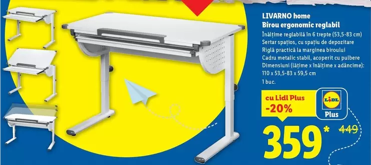 Birou ergonomic reglabil