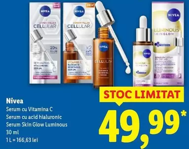 Serum cu Vitamina C, Serum cu acid hialuronic, Serum Skin Glow Luminous