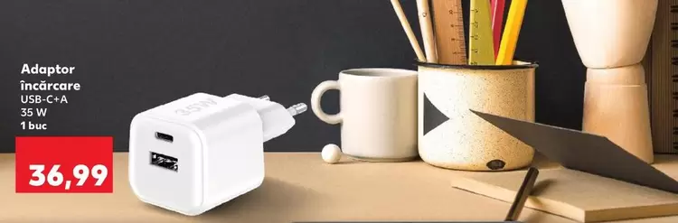 Adaptor încărcare USB-C+A 35 W