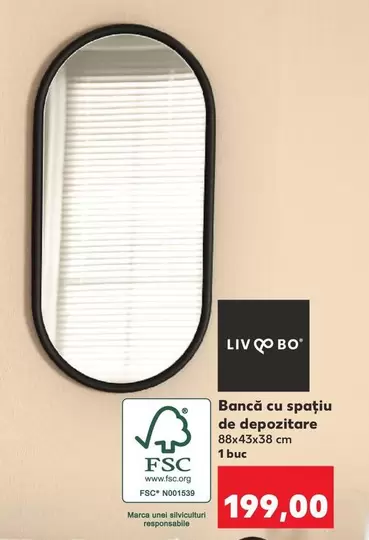 Bancă cu spațiu de depozitare