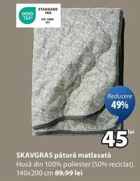SKAVGRAS pătură matlasată