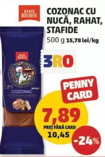 COZONAC CU NUCĂ, RAHAT, STAFIDE
