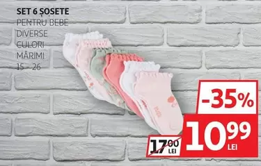 SET 6 ŞOSETE PENTRU BEBE