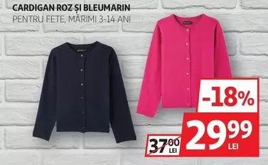 CARDIGAN ROZ ȘI BLEUMARIN
