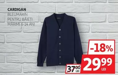 CARDIGAN BLEUMARIN PENTRU BĂIEȚI MĂRIMI 6-14 ANI