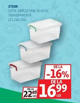 CUTIE DEPOZITARE PLASTIC TRANSPARENTA