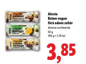 Baton vegan fără adaos zahăr