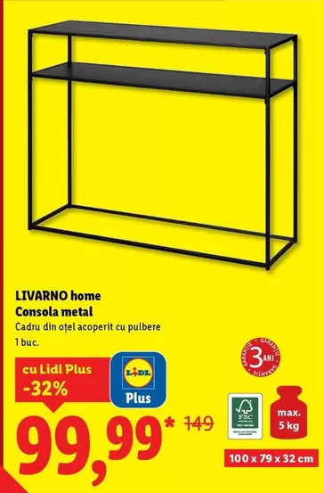 Consola metal