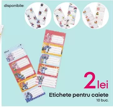 Etichete pentru caiete