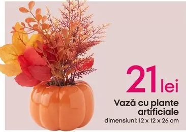 Vază cu plante artificiale