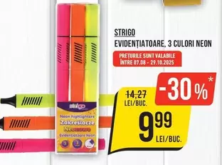 EVIDENŢIATOARE, 3 CULORI NEON