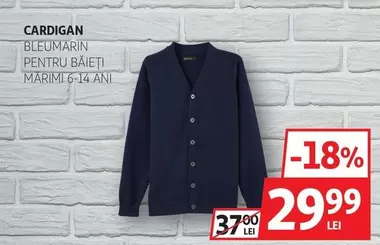 CARDIGAN BLEUMARIN PENTRU BĂIEȚI MĂRIMI 6-14 ANI